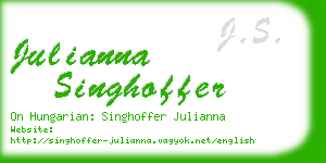 julianna singhoffer business card